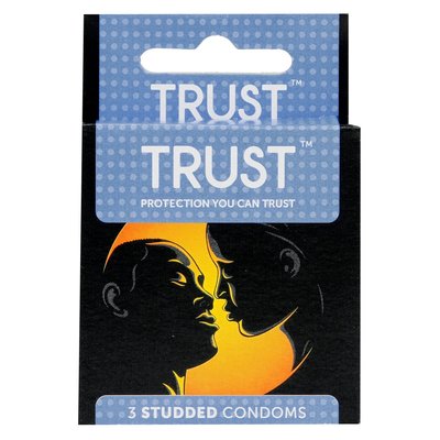 Trust Studded Male Condoms 3ea