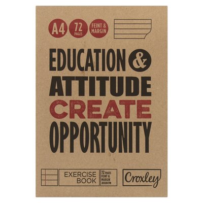 Croxley A4 72 Page Feint & Margin Book