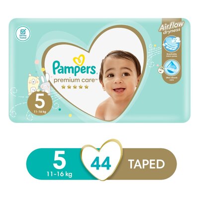 Pampers Premium Care Size 5 Value Pack 44 Nappies