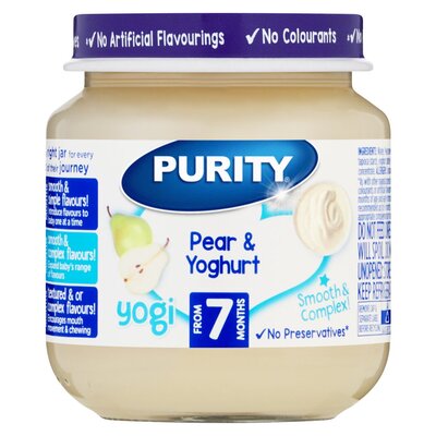 Purity Jar Pears & Yoghurt 125ml from 7 Months