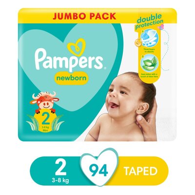Pampers New Baby Size 2 Jumbo Pack 94 Nappies