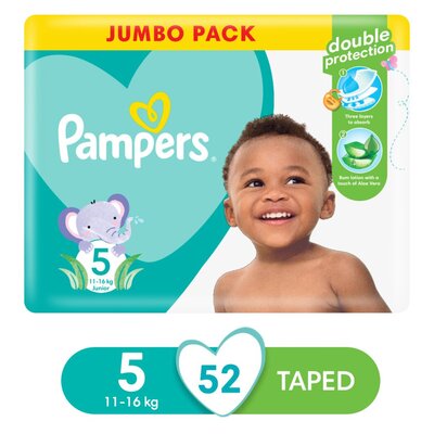 Pampers Baby Dry Size 5 Jumbo Pack 52 Nappies