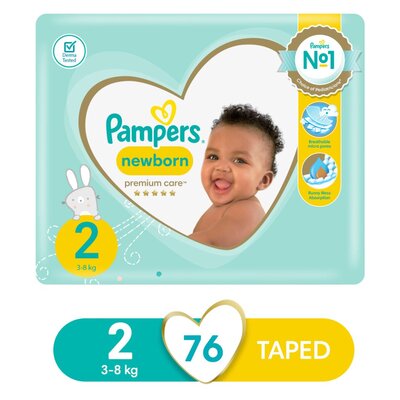 Pampers Premium Care Size 2, 76 Nappies