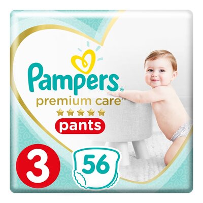 Pampers Premium Care Pants Size 3, 56 Nappies