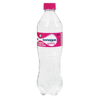 Bonaqua Strawberry Flavoured Sparkling Water 500ml