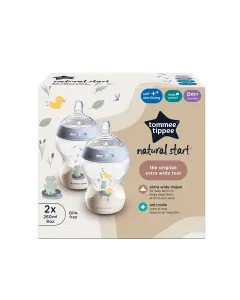Tommee Tippee Natural Start Self Sterilizing Decorated Bottle Boy 260ml