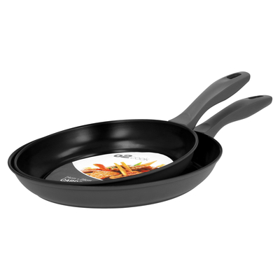 O2 Cook 2 Piece Carbon Steel Fry Pan Set