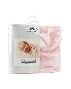 Mother's Choice Baby Mink Blanket - Pink Abc Blk2963pk