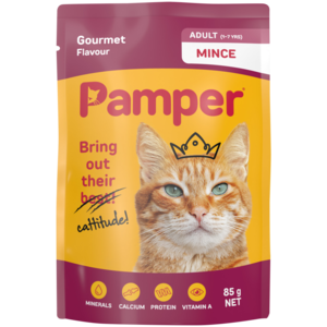 Pamper Gourmet Mince Cat Food 85g