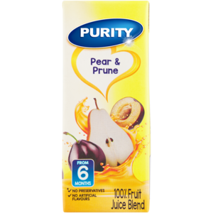 PURITY Prune & Pear 100% Fruit Juice 6-36 Months 200ml