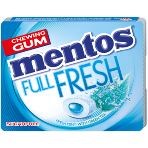 Mentos Full Fresh Fresh Mint with Green Tea Chewing Gum 8 Pack