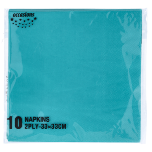 Occasions Jade Solid Paper Napkins 10 Piece
