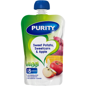 PURITY Sweet Potato, Apple & Sweetcorn Fruit & Vegetable Puree 8 Months+ 110ml