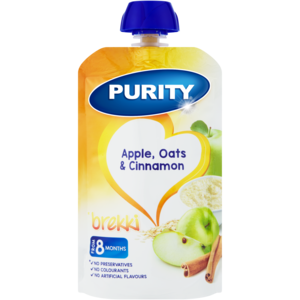 PURITY Apple, Oats & Cinnamon Brekki Puree 8 Months+ 110ml