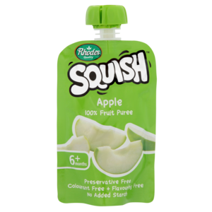 Rhodes Quality Squish Apple Fruit Puree 6 Months+ Pouch 110ml