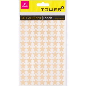TOWER Gold Self Adhesive Star Stickers 168 Piece