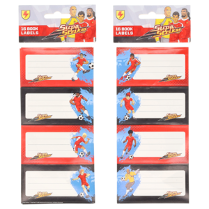 Supa Strikas Book Labels 16 Piece (Design May Vary)