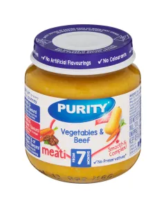 Purity 7 Months Vegetables & Beef 125ml
