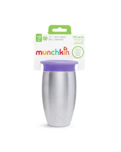 Snuggletime Miracle 360 Steel Sip Cup & Lid Purple