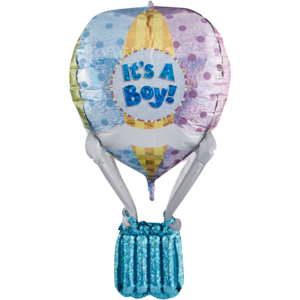 Grabo Balloons It's a Boy Blue Hot Air Foil Balloon 91cm