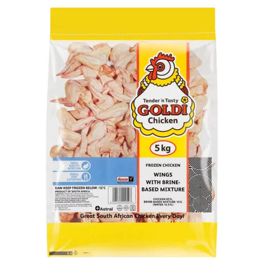Goldi Chicken IQF Frozen Chicken Wings 5kg