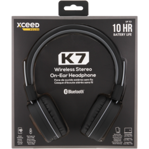 Xceed Pulse K7 Black On-Ear Bluetooth Stereo Headphones