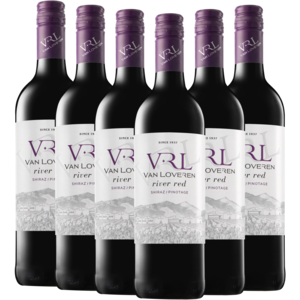 Van Loveren River Red Shiraz Pinotage Red Wine Bottles 6 x 750ml