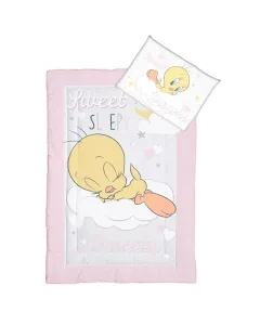 Tweety Baby Cot Comforter Pink/yellow
