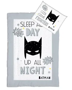 Batman Baby Cot Comforter Black/gray