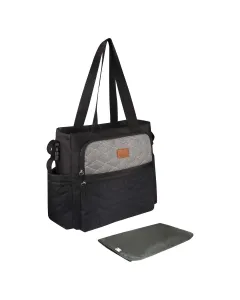Totes Babe Caricia 22l Diaper Tote Bag Black & Grey