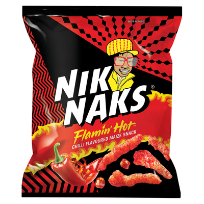 Simba NikNaks Flamin Hot Flavoured Maize Snack 135g