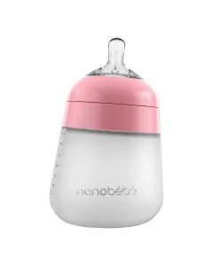 Nanobebe Flexy Silicone Bottle - Single Pack - Pink 270ml