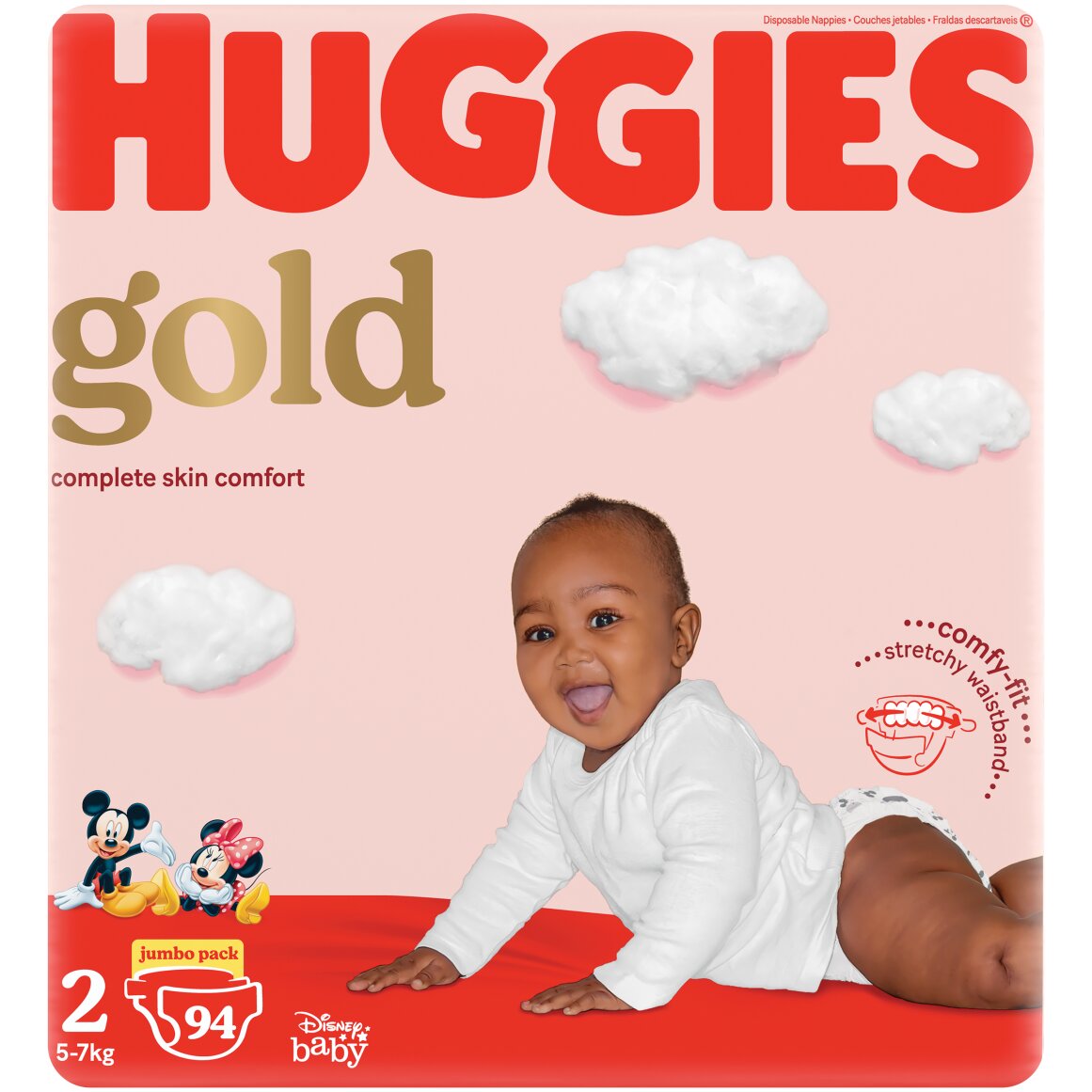 Huggies Gold Size 2 (5 - 7 kg) Nappies 94 pk