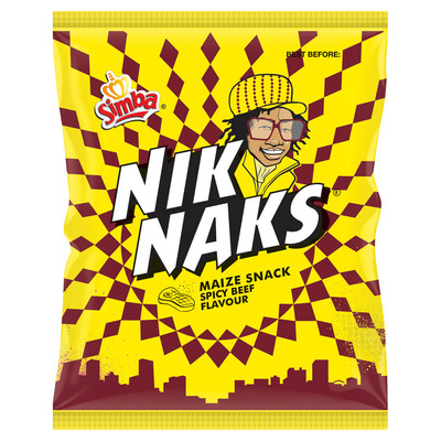 Simba Niknaks Maize Spicy Beef 55g x 48