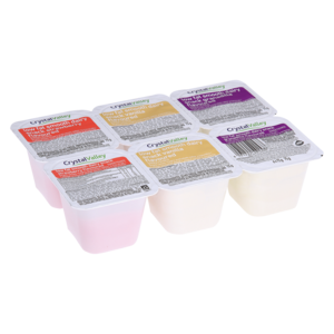Crystal Valley Strawberry, Vanilla & Granadilla Flavoured Smooth Low Fat Dairy Snack 6 x 75g