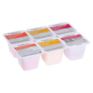 Crystal Valley Strawberry, Peach & Apricot & Mixed Berry Flavoured Smooth Low Fat Dairy Snack 6 x 75g
