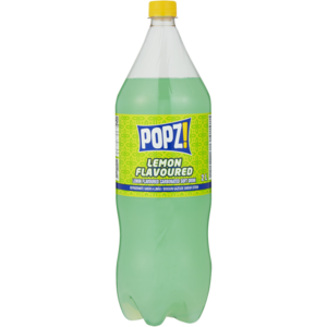 Popz! Lemon Flavoured Soft Drink Bottle 2L