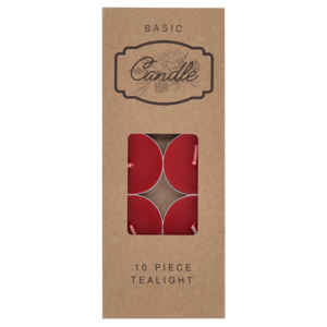 Unscented Red Tealight Candle 10 Pack