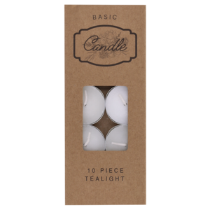 Unscented White Tealight Candle 10 Pack