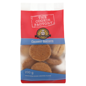 Cookie Factory Coconut Confectionery Biscuits 200g
