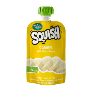 Rhodes Quality Banana Fruit Puree 6 Months+ Pouch 110ml