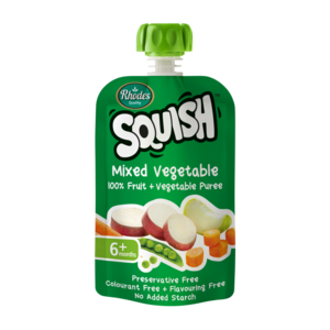 Rhodes Quality Squish Mixed Vegetable Puree 6 Months+ Pouch 110ml