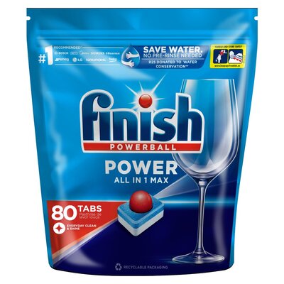 Finish Auto Dishwashing All in One Max Tablets Regular 80's