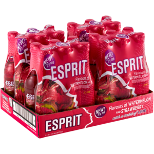 Esprit Watermelon & Strawberry With A Twist Of Lime Flavoured Fruit Cooler Bottles 24 x 275ml