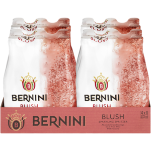 Bernini Blush Sparkling Grape Frizzante Bottles 24 x 275ml
