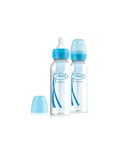 Dr Browns Options+ Narrow Neck Bottle 250ml 0m+ 2 Pack - Blue