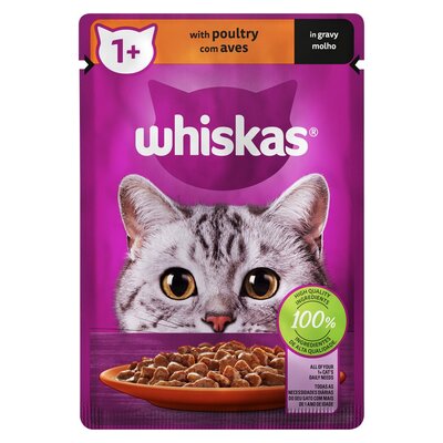 Whiskas Wet Cat Food Poultry Gravy 85g