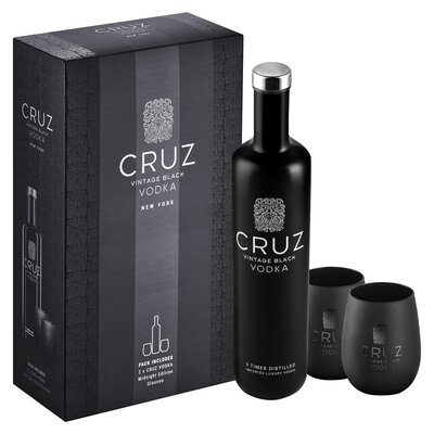 Cruz Vintage Black 750ml & 2 Glasses
