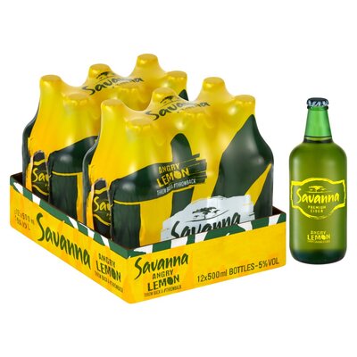 Savanna Cider Angry Lemon 12 x 500ml