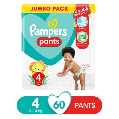 Pampers Pants Size 4 Jumbo Pack 60 Nappies